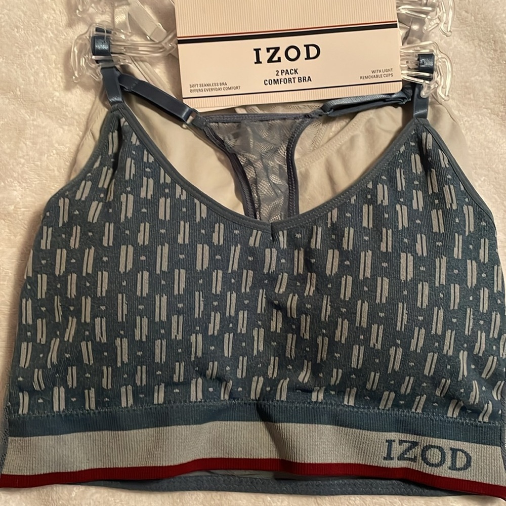 Izod 2 pack of T- back bras size Large NWT